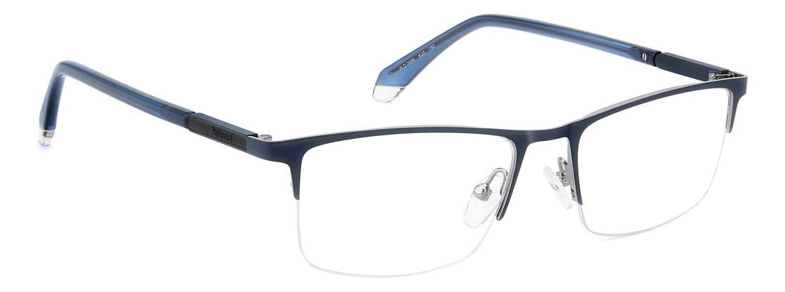 Occhiali da vista polaroid pld d599 ku0 plateado rectangular masculino taglia 56mm - Vista dettagliata