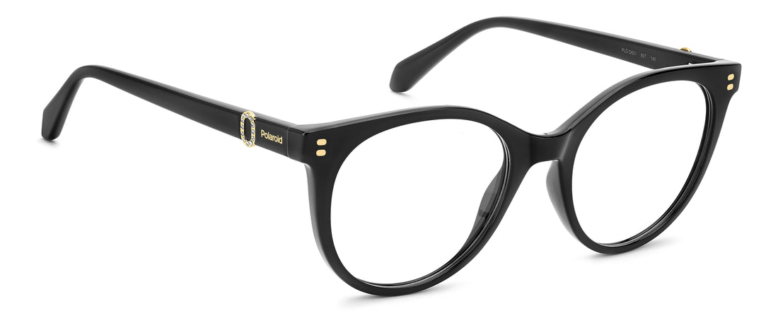 Occhiali da vista polaroid pld d601 807 negro cat eye femenino taglia 52mm - Vista dettagliata