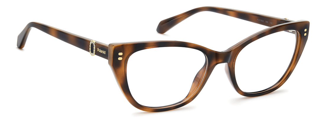 Occhiali da vista polaroid pld d602 086 havana cat eye femenino taglia 53mm - Vista dettagliata