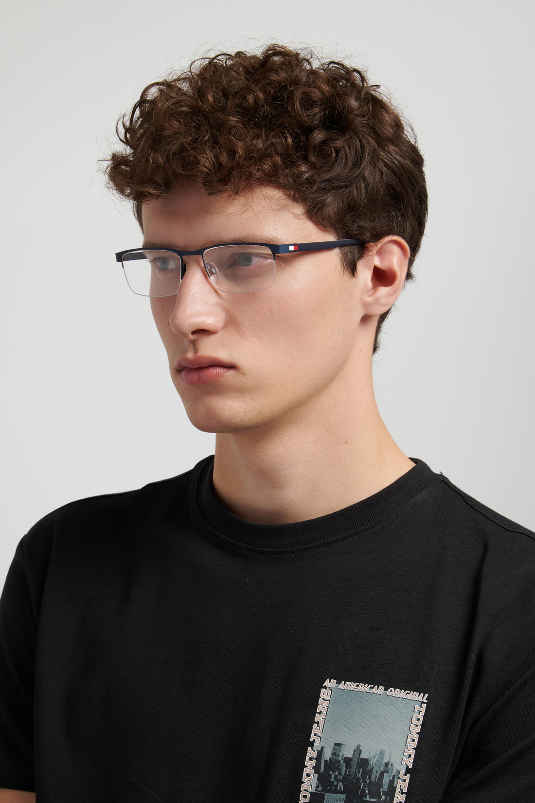 Gafas graduadas tommy hilfiger th 2322 pjp azul rectangular masculino talla 54mm - Vista de detalle