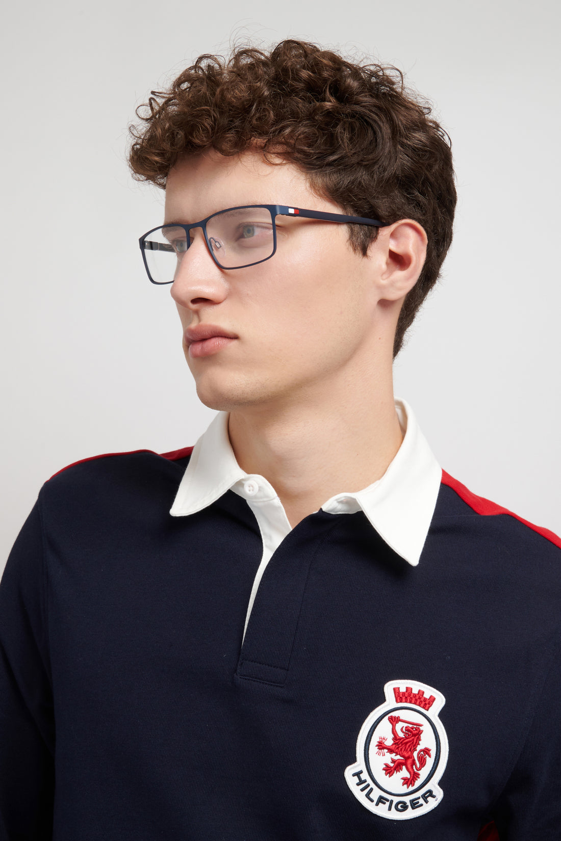 Gafas graduadas tommy hilfiger th 2321 pjp azul rectangular masculino talla 58mm - Vista de detalle