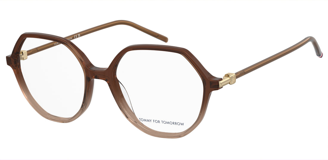 Gafas graduadas tommy hilfiger th 2340 09q marron round femenino talla 52mm - Vista principal