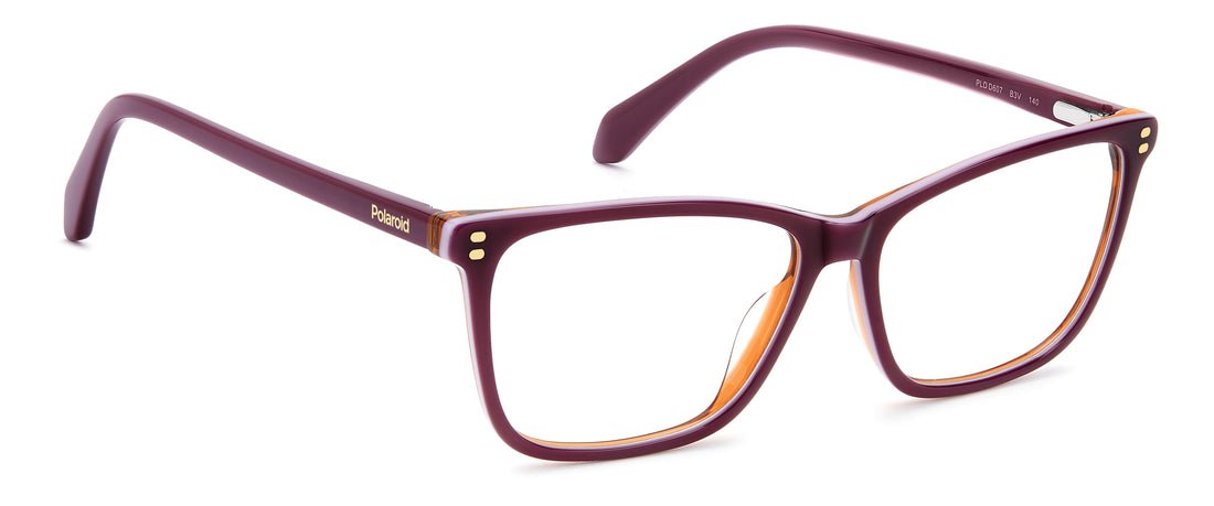 Occhiali da vista polaroid pld d607 b3v violeta cat eye femenino taglia 56mm - Vista dettagliata