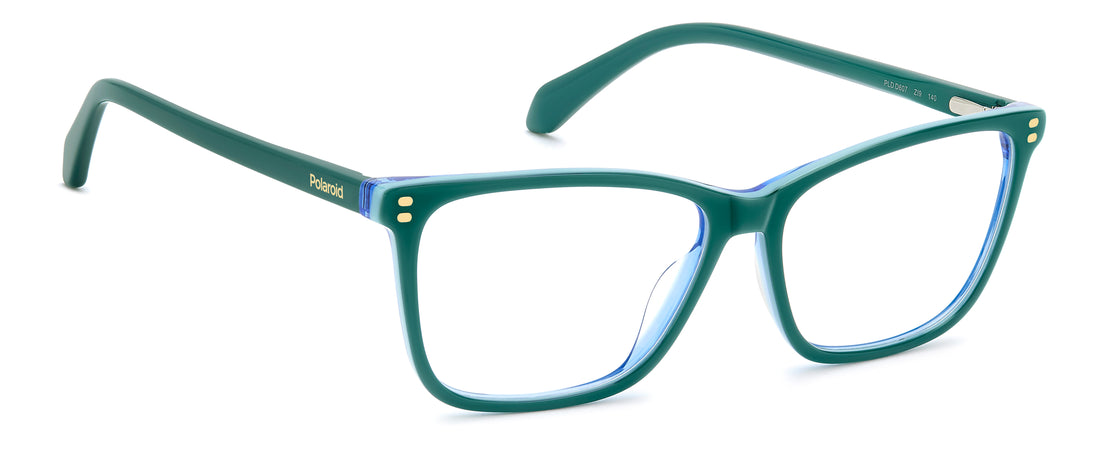 Occhiali da vista polaroid pld d607 zi9 verde cat eye femenino taglia 54mm - Vista dettagliata