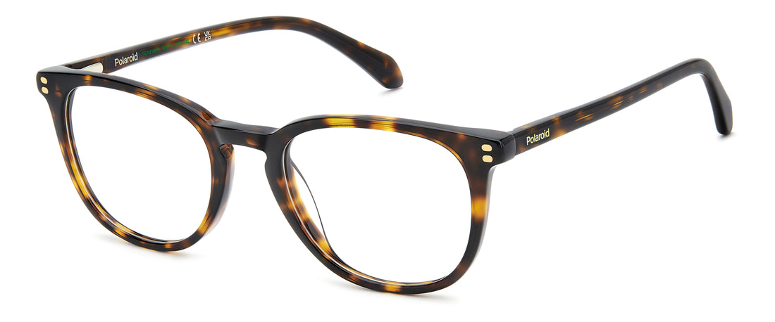 Occhiali da vista polaroid pld d609 086 havana round masculino taglia 51mm - Vista principale