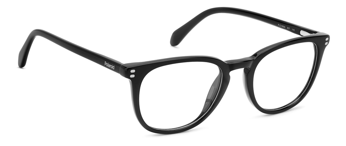 Occhiali da vista polaroid pld d609 807 negro round masculino taglia 51mm - Vista dettagliata