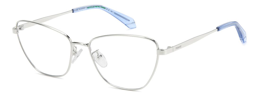 Occhiali da vista polaroid pld d611/g 010 plateado cat eye femenino taglia 57mm - Vista principale