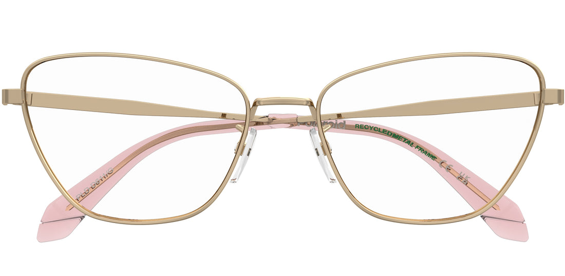 Occhiali da vista polaroid pld d611/g eyr dorado cat eye femenino taglia 57mm - Vista dettagliata