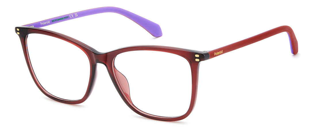 Occhiali da vista polaroid pld d614 c9a rojo cat eye femenino taglia 55mm - Vista principale