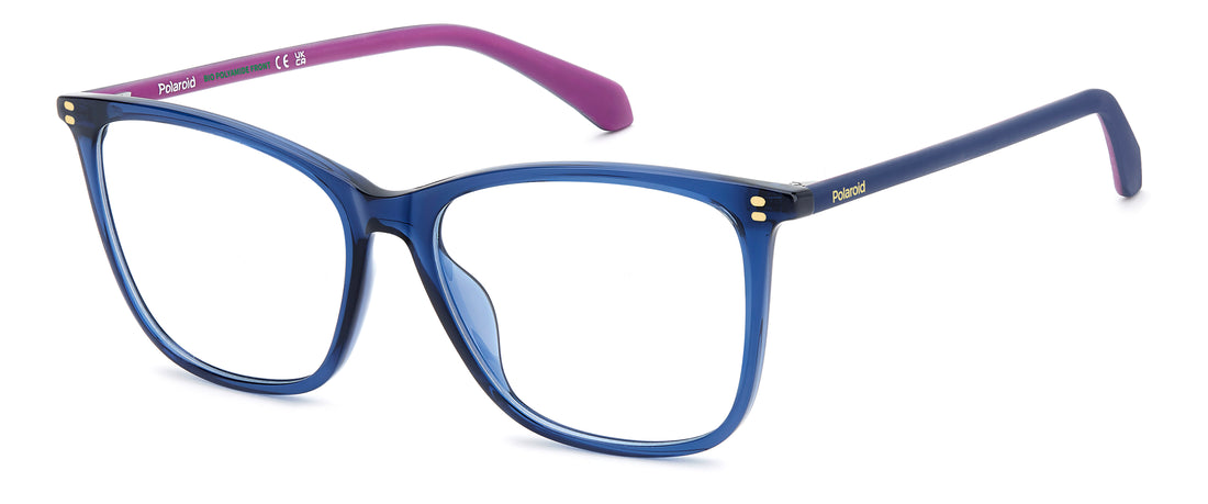 Occhiali da vista polaroid pld d614 pjp azul cat eye femenino taglia 55mm - Vista principale