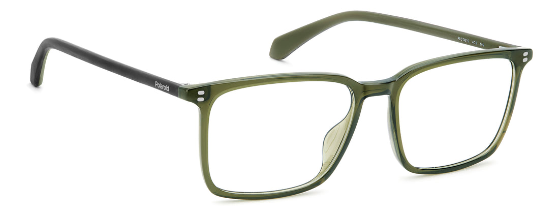 Occhiali da vista polaroid pld d615 4c3 verde rectangular masculino taglia 54mm - Vista dettagliata
