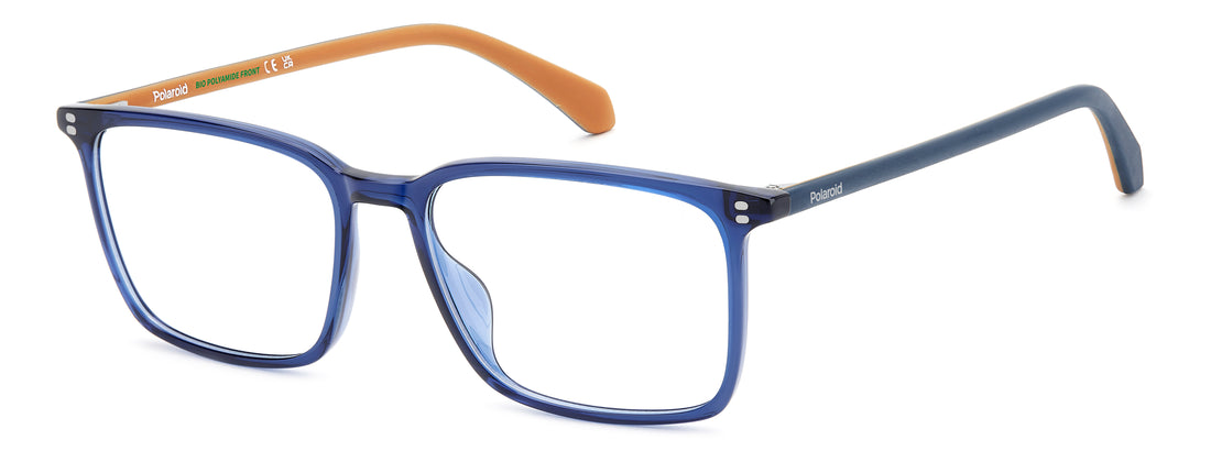 Occhiali da vista polaroid pld d615 pjp azul rectangular masculino taglia 54mm - Vista principale