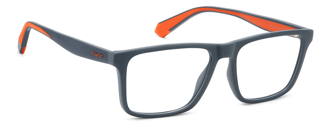 Occhiali da vista polaroid pld d618 riw grey rectangular masculino taglia 55mm - Vista dettagliata