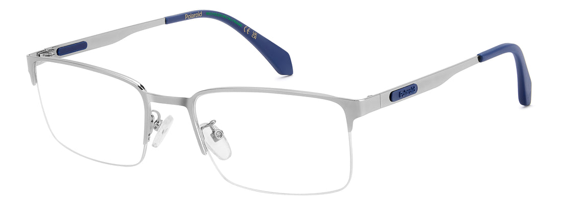 Occhiali da vista polaroid pld d619/g 6lb plateado rectangular masculino taglia 56mm - Vista principale