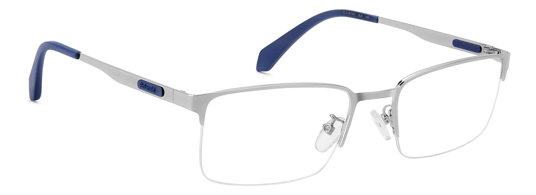 Occhiali da vista polaroid pld d619/g 6lb plateado rectangular masculino taglia 56mm - Vista dettagliata