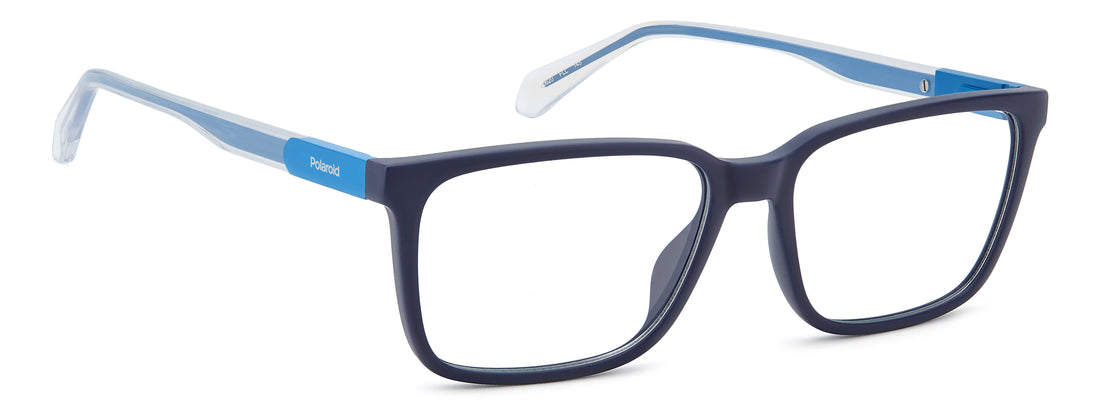 Occhiali da vista polaroid pld d620 fll azul rectangular masculino taglia 56mm - Vista dettagliata