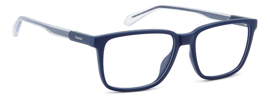 Occhiali da vista polaroid pld d621 fll azul square masculino taglia 56mm - Vista dettagliata