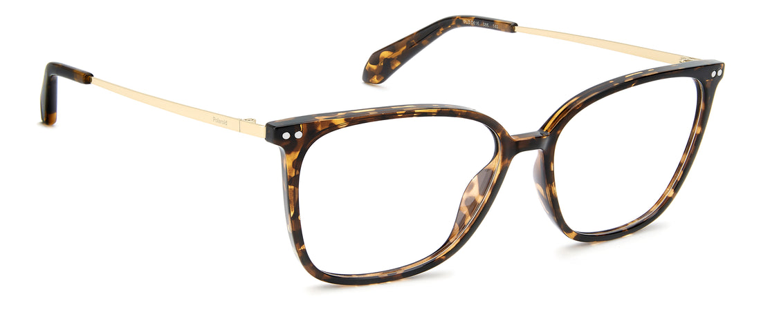 Occhiali da vista polaroid pld d616 086 havana square femenino taglia 55mm - Vista dettagliata