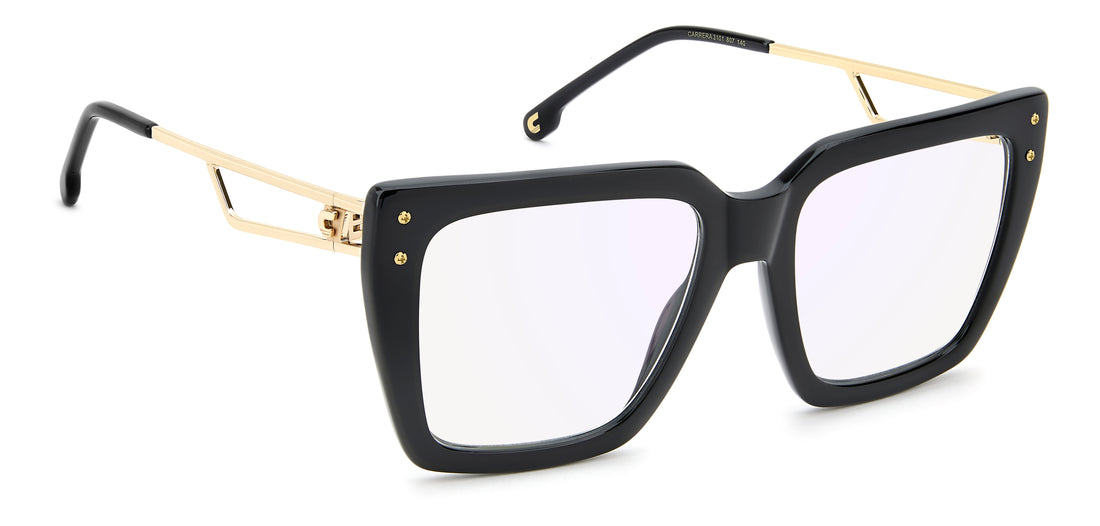 Brillen carrera 3101 807 2y negro rectangular femenino größe 55mm - Detailansicht