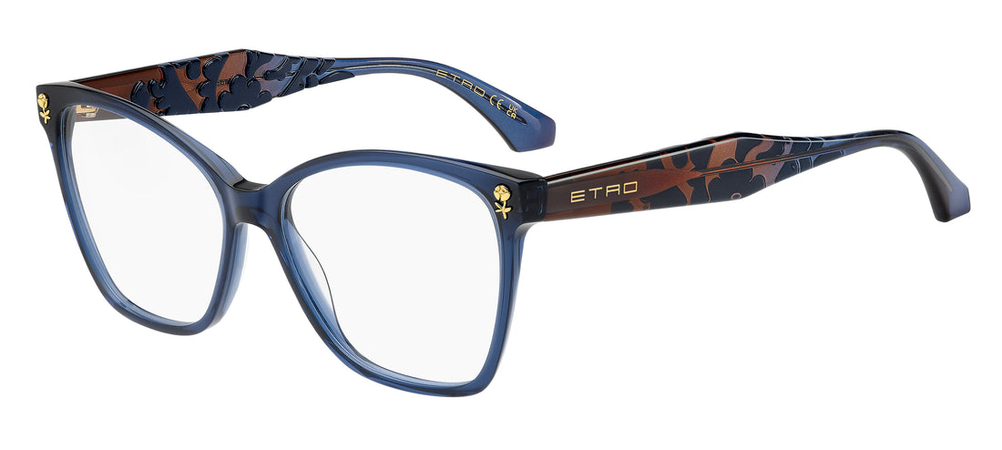 Óculos graduados etro 0129 pjp azul cat eye femenino tamanho 55mm - Vista principal