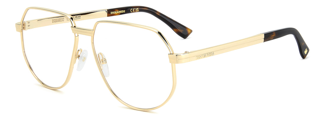 Occhiali da vista dsquared2 d2 0194 j5g dorado round masculino taglia 58mm - Vista principale