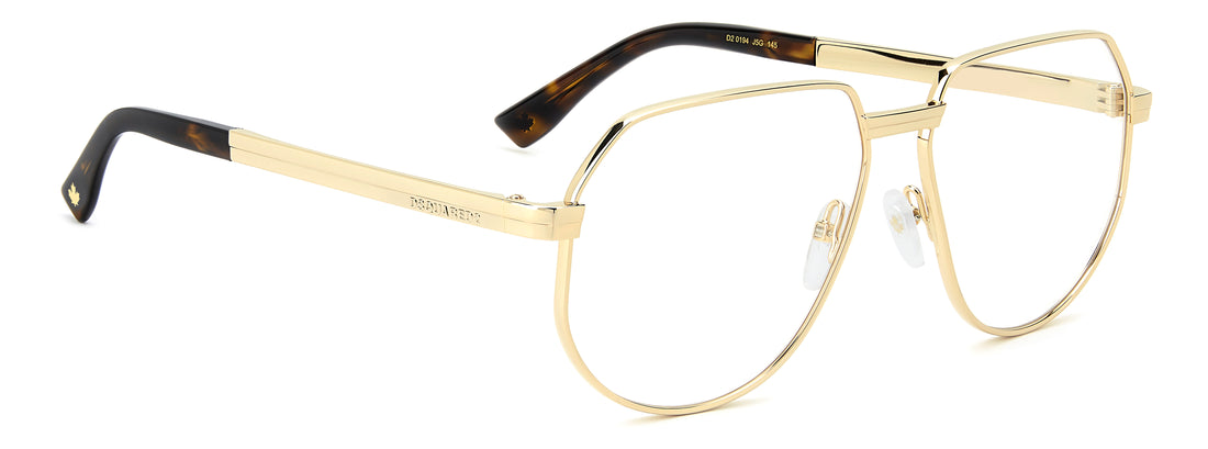 Occhiali da vista dsquared2 d2 0194 j5g dorado round masculino taglia 58mm - Vista dettagliata