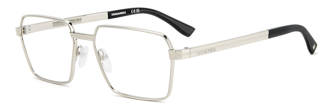 Occhiali da vista dsquared2 d2 0193 010 plateado square masculino taglia 54mm - Vista principale
