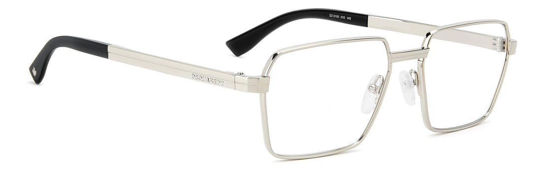 Occhiali da vista dsquared2 d2 0193 010 plateado square masculino taglia 54mm - Vista dettagliata