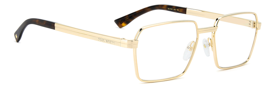 Occhiali da vista dsquared2 d2 0193 j5g dorado square masculino taglia 54mm - Vista dettagliata