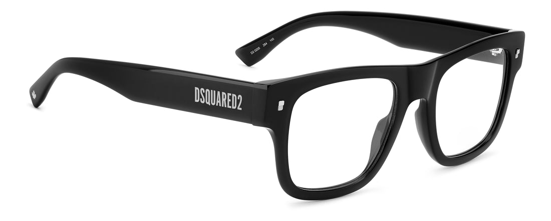 Occhiali da vista dsquared2 d2 0205 284 negro round masculino taglia 51mm - Vista dettagliata
