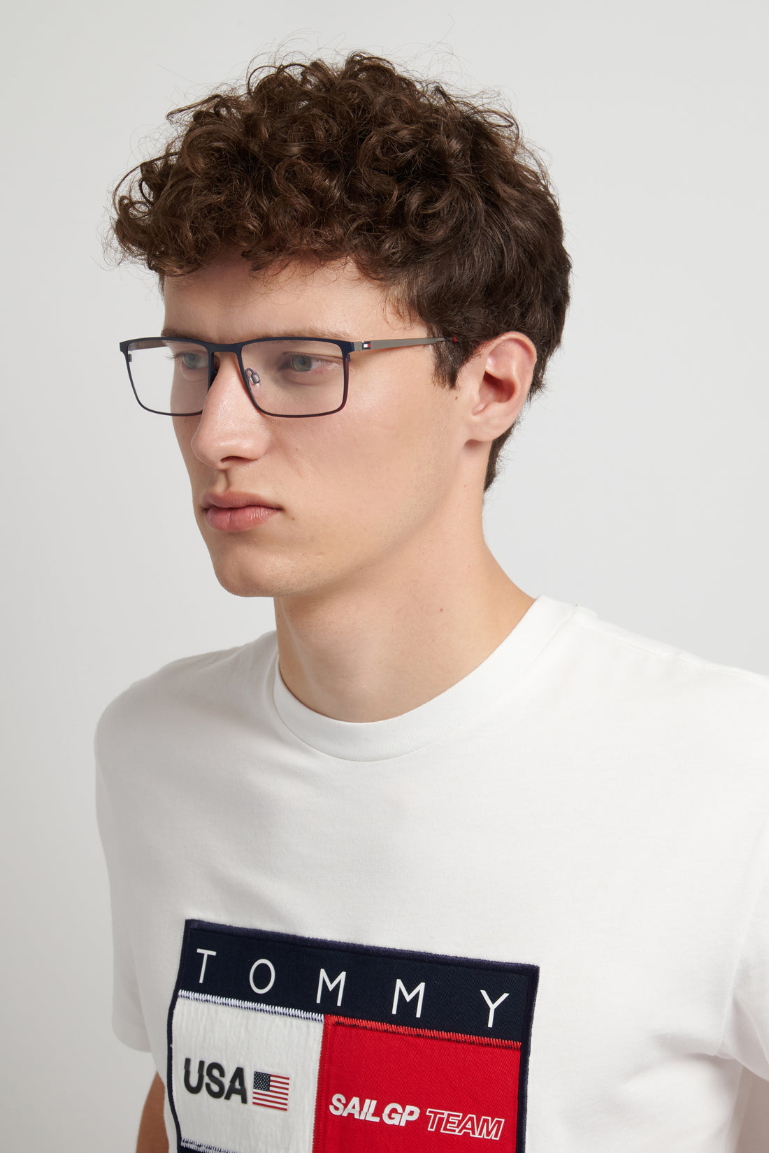 Gafas graduadas tommy hilfiger th 2314 wir azul rectangular masculino talla 58mm - Vista de detalle