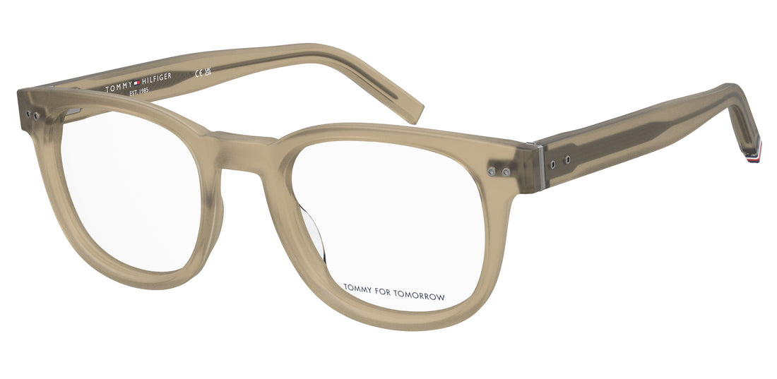 Gafas graduadas tommy hilfiger th 86 10a beige round masculino talla 51mm - Vista principal
