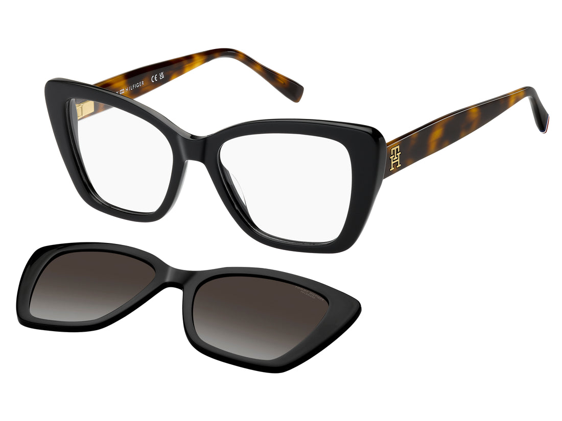 Brillen tommy hilfiger th 2347/c wr7 la negro cat eye femenino maat 51mm - Hoofdaanzicht