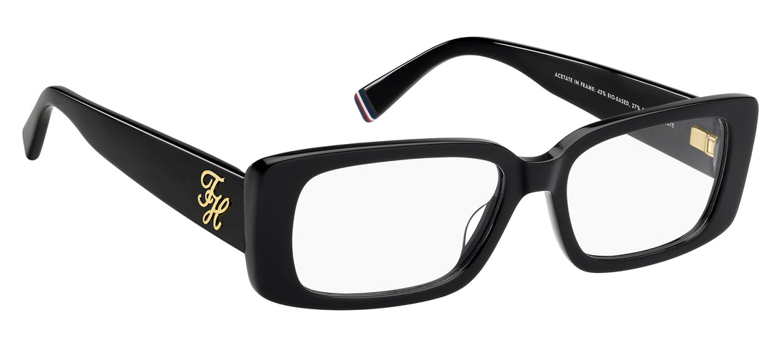Gafas graduadas tommy hilfiger th 2345 807 negro rectangular femenino talla 53mm - Vista de detalle