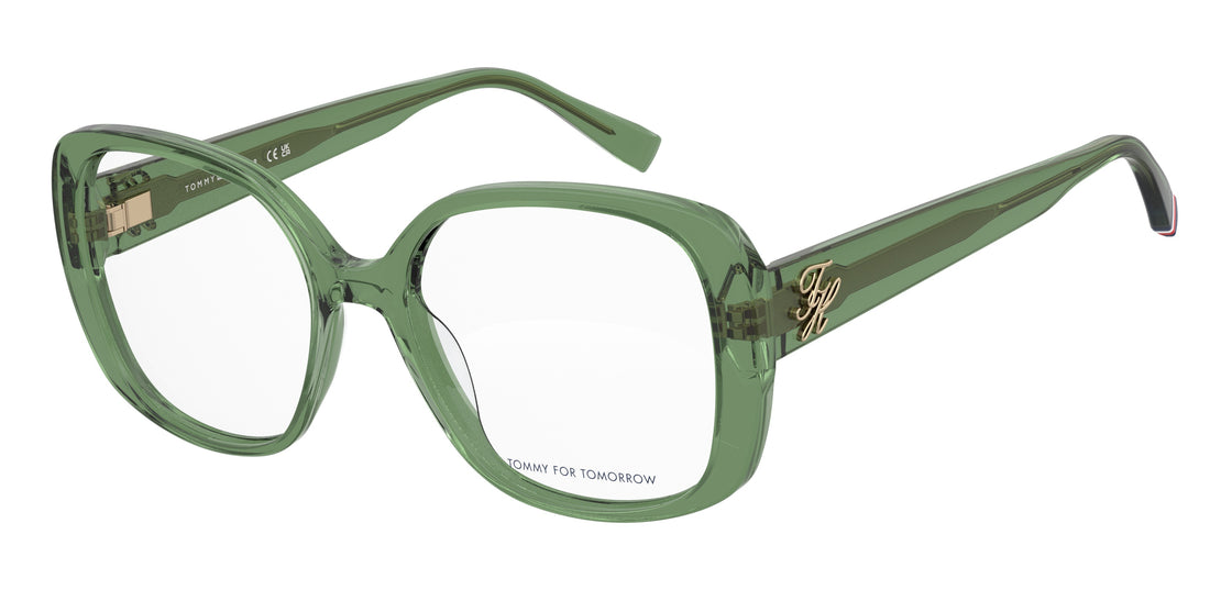 Gafas graduadas tommy hilfiger th 2346 1ed verde square femenino talla 53mm - Vista principal