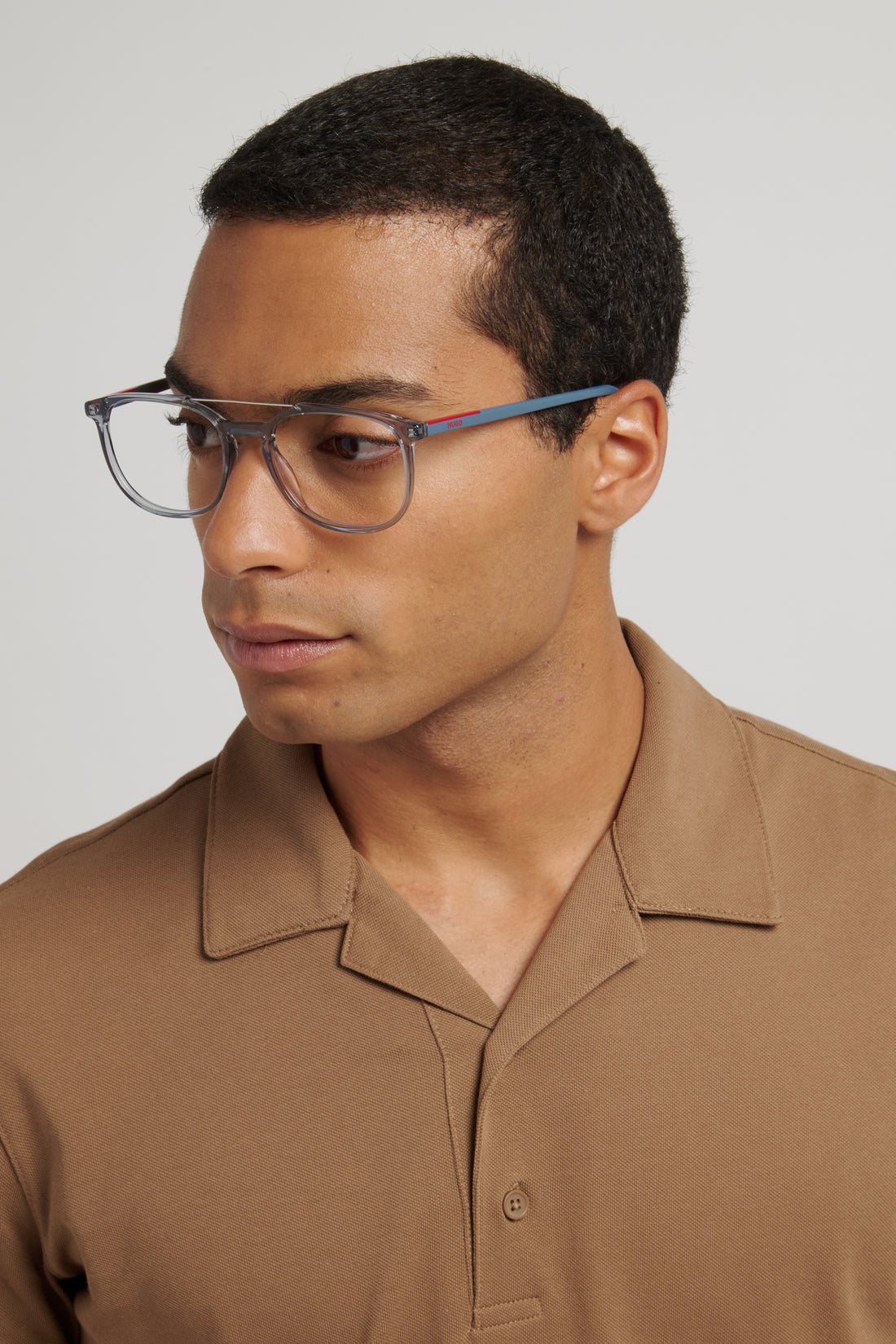 Gafas graduadas hugo hg 1401 pjp azul square masculino talla 54mm - Vista de detalle