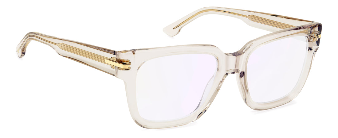 Óculos graduados victoria beckham vb 7011 2t3 13 beige square femenino tamanho 53mm - Vista de detalhe