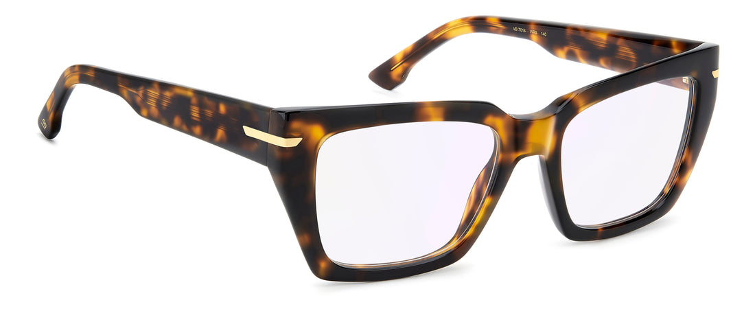 Óculos graduados victoria beckham vb 7014 wr9 13 marron butterfly femenino tamanho 53mm - Vista de detalhe