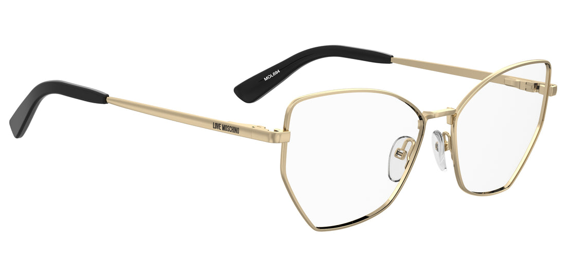 Prescription glasses moschino love mol694 000 dorado butterfly femenino size 56mm - Detailed view