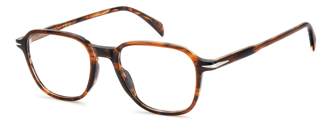 Briller david beckham db 1250 ex4 marron rectangular masculino størrelse 51mm - Hovedvisning