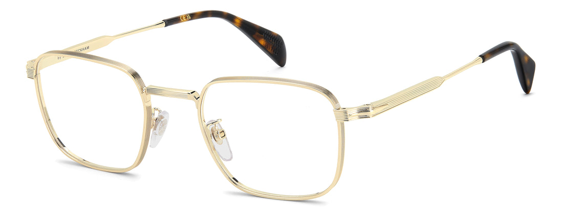 Briller david beckham db 1247 06j dorado rectangular masculino størrelse 51mm - Hovedvisning