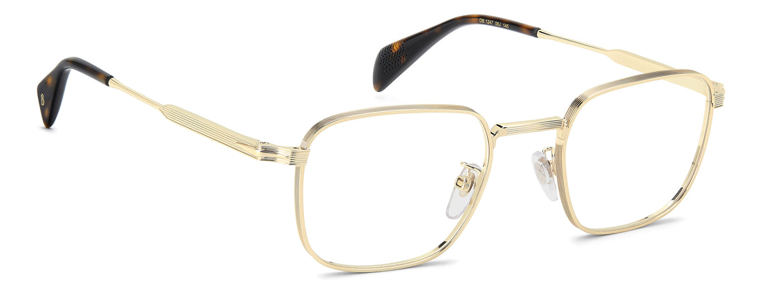 Briller david beckham db 1247 06j dorado rectangular masculino størrelse 51mm - Detaljeret visning