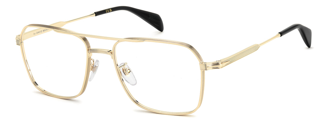 Briller david beckham db 1248 j5g dorado rectangular masculino størrelse 55mm - Hovedvisning