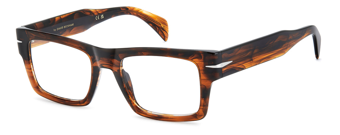 Briller david beckham db 7171 ex4 marron rectangular masculino størrelse 53mm - Hovedvisning