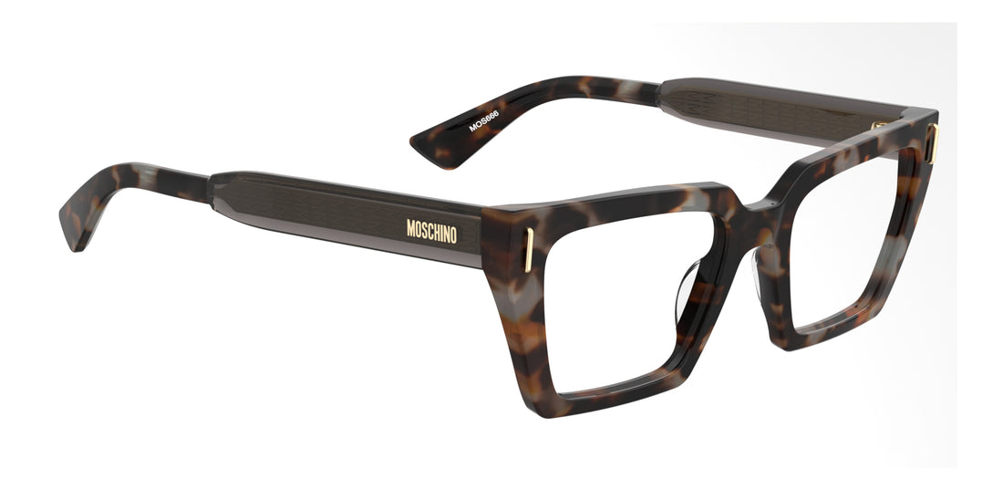 Occhiali da vista moschino mos666 ab8 havana rectangular femenino taglia 51mm - Vista dettagliata