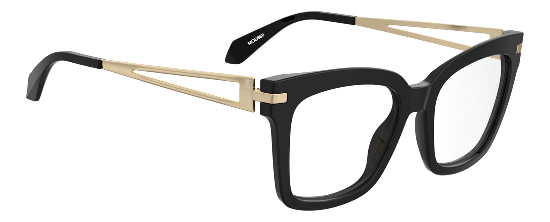 Occhiali da vista moschino mos668 807 negro rectangular femenino taglia 52mm - Vista dettagliata