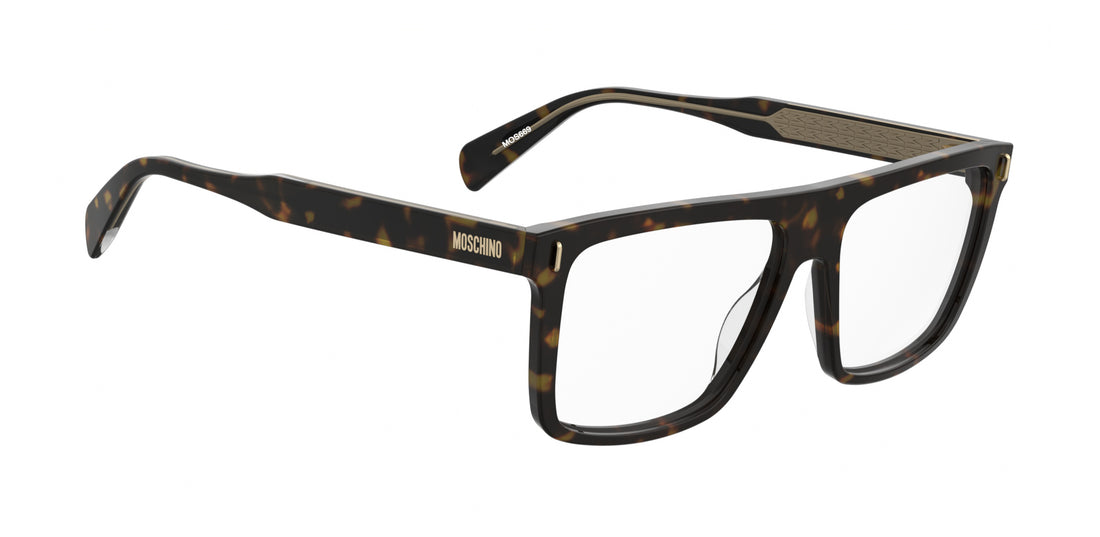 Occhiali da vista moschino mos669 086 havana rectangular masculino taglia 56mm - Vista dettagliata