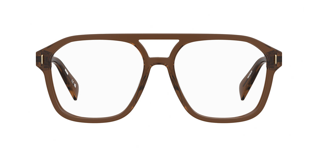 Occhiali da vista moschino mos670 09q marron square unisex taglia 56mm - Vista dettagliata