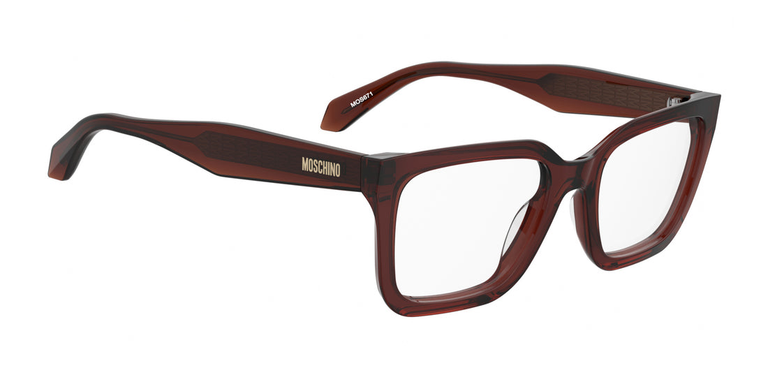 Occhiali da vista moschino mos671 09q marron rectangular femenino taglia 52mm - Vista dettagliata