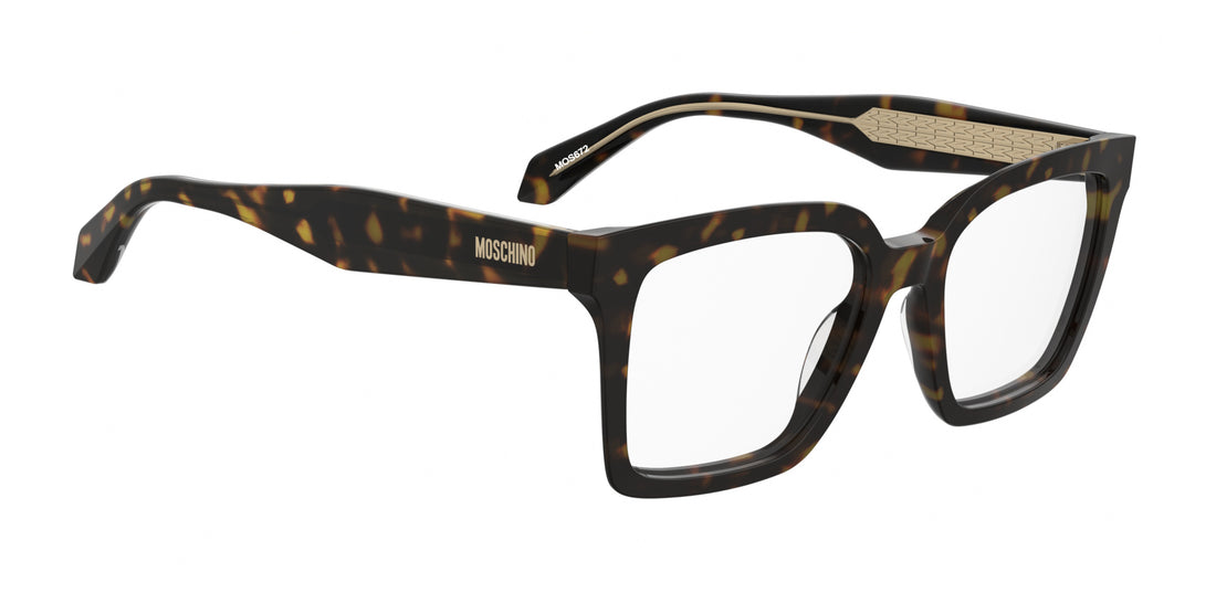 Occhiali da vista moschino mos672 086 havana rectangular femenino taglia 52mm - Vista dettagliata